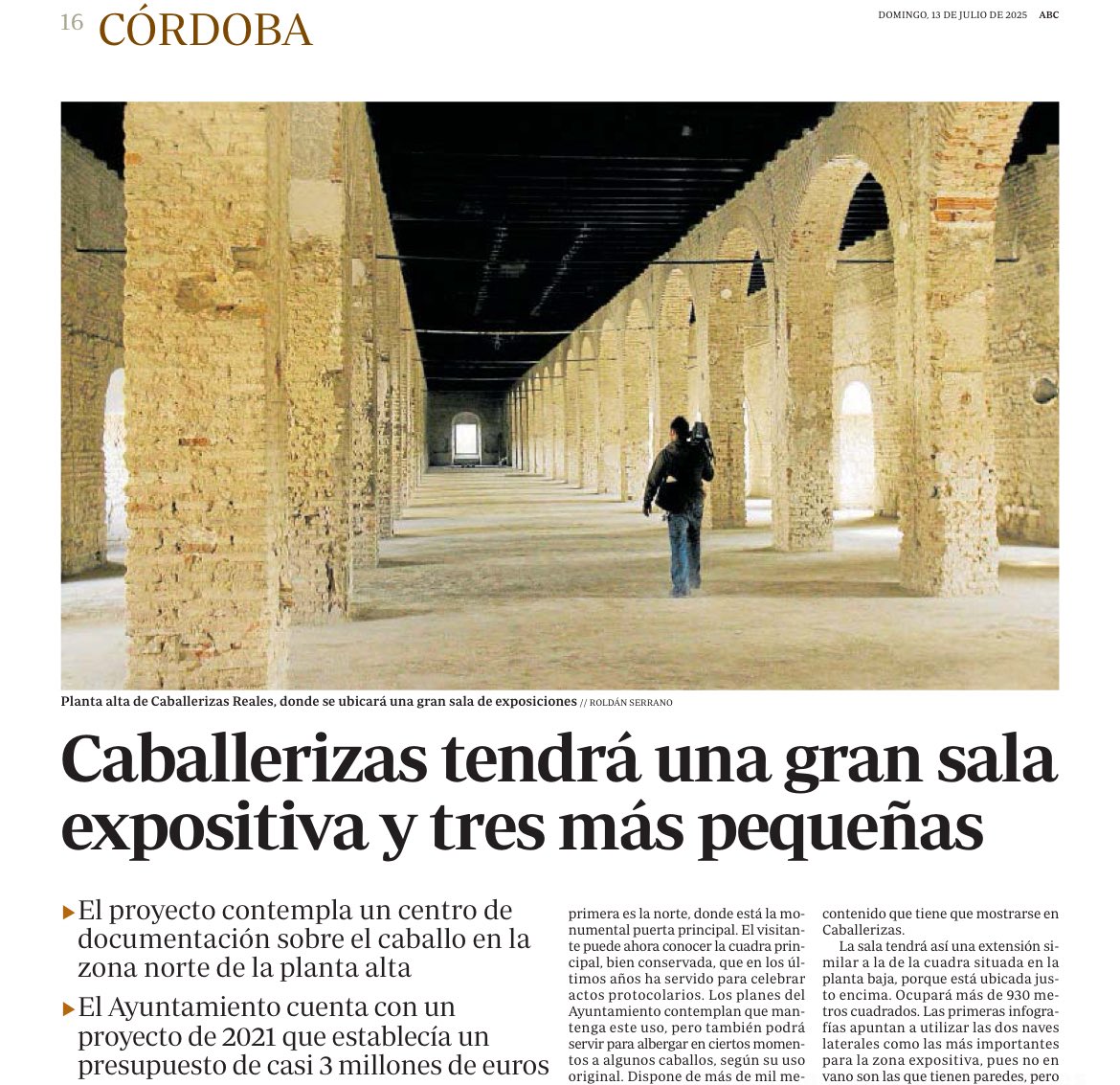 Totalmente desnortado el <a href="/ayuncordoba_es/">Ayuntamiento Córdoba</a>. 3 millones de € y muchos años para rehabilitar un espacio expositivo y acabar poniendo una sucursal de un museo figurativo de Barcelona que vive de la concursística y los turistas despistados 🤷🏻‍♂️