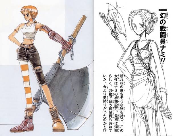 sandman_AP's tweet image. Oda (2015): Before One Piece began, my editor Kushima told me, "None of the female characters you draw are cute at all !!" I got so mad I couldn't sleep that night—I just kept drawing girl characters over and over.🔥