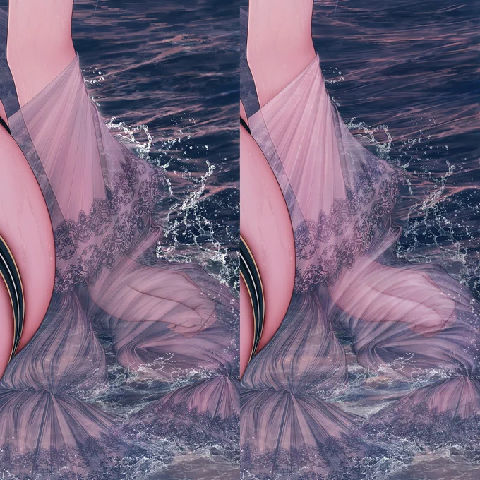 今週の進捗です!₍₍ (ง ᐛ )ว ⁾⁾ 空はほぼ完成です、海の色塗りはまだ心当たりないですね でも服調整はいい感じにしました(๑•̀ㅂ•́) ✧