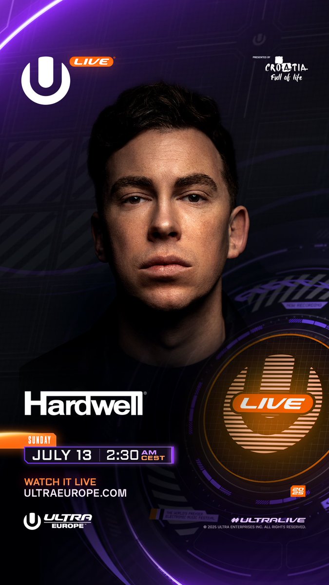 HARDWELL's tweet image. Tonight’s the night to light up @UltraEurope 🔥🔥 Tune in via @UMFTV to join me live at:
JST: 9.30am
IST: 6.00am
CEST: 2.30am
EDT: 8.30pm
PDT: 5.30pm