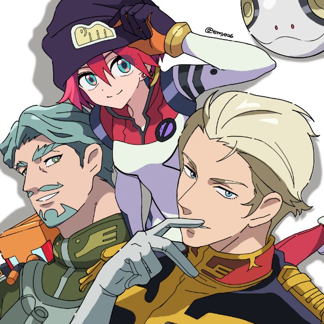 emya26's tweet image. ヒゲマンとシャアとマチュ