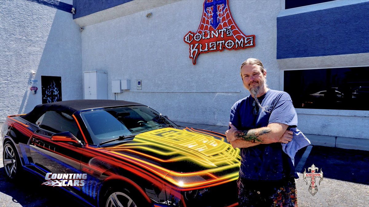 CountsKustoms's tweet image. Check out this cool &quot;Tron” paint job by @RyanAtCounts at Count’s Kustoms! You can build your kustom project here as well, just email projects@countskustoms.com to paint or build your next ride! #countskustoms #lasvegas #history #countingcars #camaro @DannyCountKoker