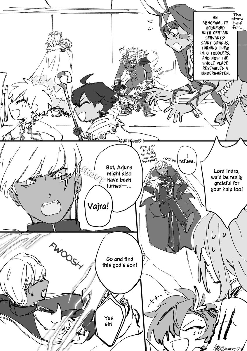 ancre_34's tweet photo. Carliさん(@carlikun)にインドラ様とちびジュナたちの漫画を英語翻訳していただきました！！
これでまた沢山の方に楽しんでいただけたら嬉しいです！！
Carliさん本当にありがとうございました！！ https://t.co/6Ql0Ob2Dm2
