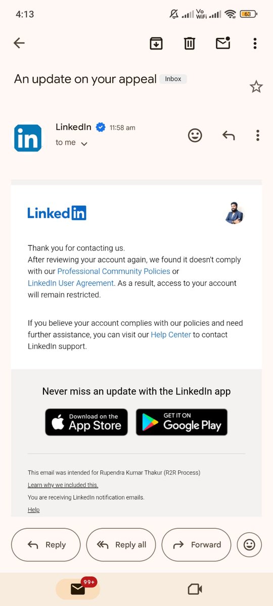 rupendrakthakur's tweet photo. How can my account be compromised again even with 2FA?
@LinkedInIndia @LinkedInNews — Please help me recover my account and fix the security gap that’s exposing users like me. This is urgent and distressing.
#CyberSecurity #LinkedInHack #DataPrivacy #HelpMeLinkedIn https://t.co/Bqh5u8aU4o