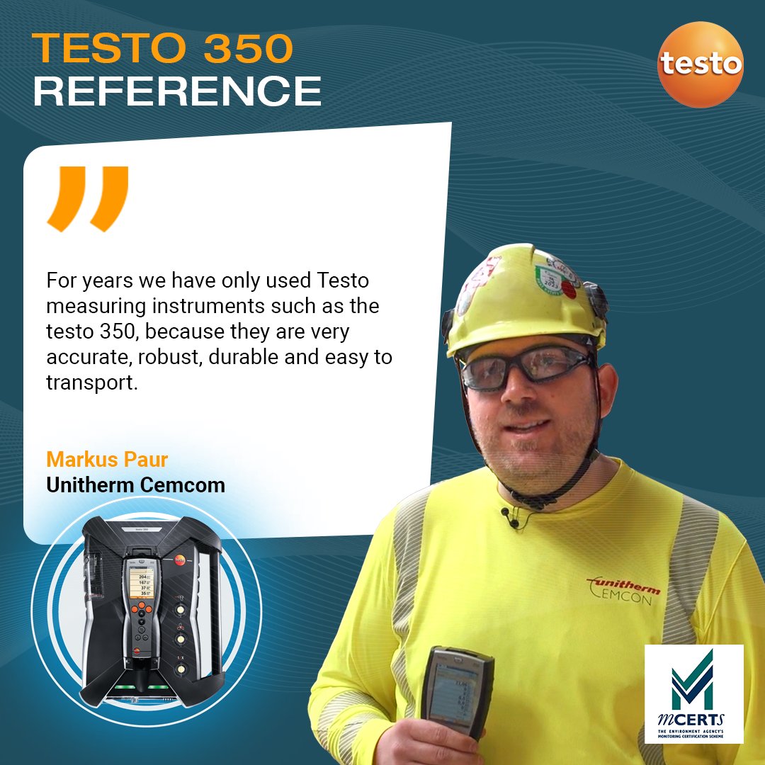 TestoLimited's tweet image. 🤔Want to know how Testo products perform in the field? Hear from the people using them!💬
Discover how the testo 340 and testo 350 have delivered accurate emissions monitoring across industries📊
👉testo.pulse.ly/czwrmqatsn
#EmissionsTesting #IndustrialEfficiency #Testo #mcerts