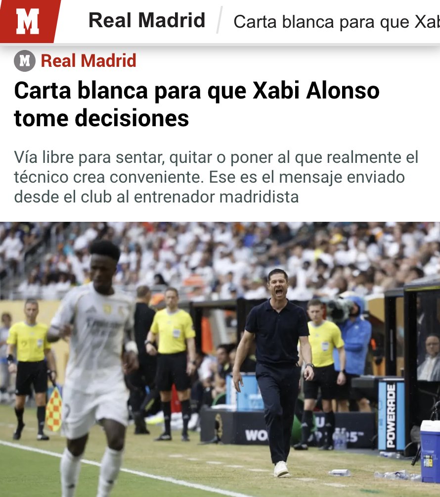 Llourinho's tweet image. Brutal, Xabi Alonso va a poder sentar, quitar o poner jugadores como cualquier otro entrenador en el Mundo. Lo nunca visto en un entrenador. Insólito lo que pasa en el Real Madrid.