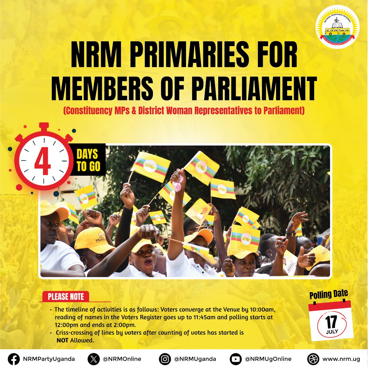 Four Days To Go.
#NRMPrimaries