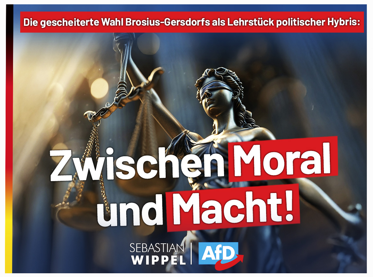 Die gescheiterte Wahl Brosius-Gersdorfs als Lehrstück politischer Hybris - Zwischen Moral und Macht!

Der Bundestag hat sich am 11. Juli einmal mehr von seiner „besten“ Seite gezeigt – als Bühne für ein politisches Possenspiel, in dem Prinzipien auf dem Altar der Parteitaktik