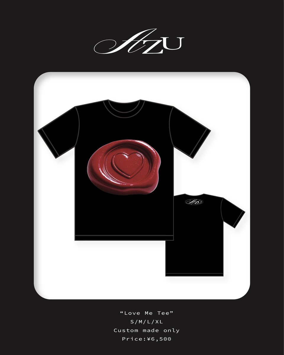 azu_ifn's tweet image. 2025年6月28日開催
AZU ONEMAN LIVE「Aurora」
会場限定で販売された《Love Me Tee》が、受注生産にて再販開始。
azumerch.theshop.jp