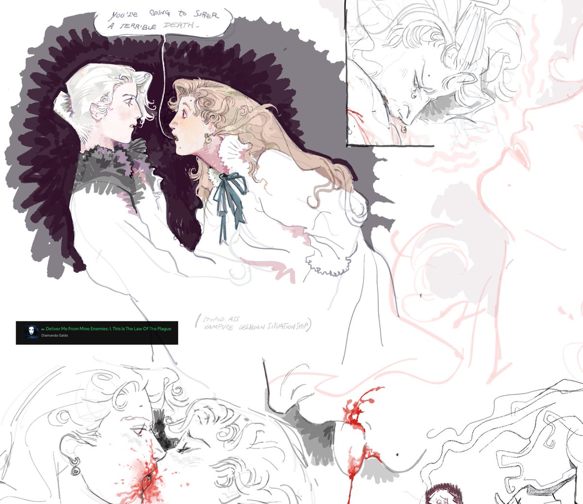 Belfaunn's tweet image. Starting from the low price of 4.50 eur you can now access 2 small sketchbookdumps featuring @psyk1_k ‘s oc Andromeda !
Vampire au 🦇🩸and Medieval au⚔️🐴 #oc
patreon.com/posts/134020173