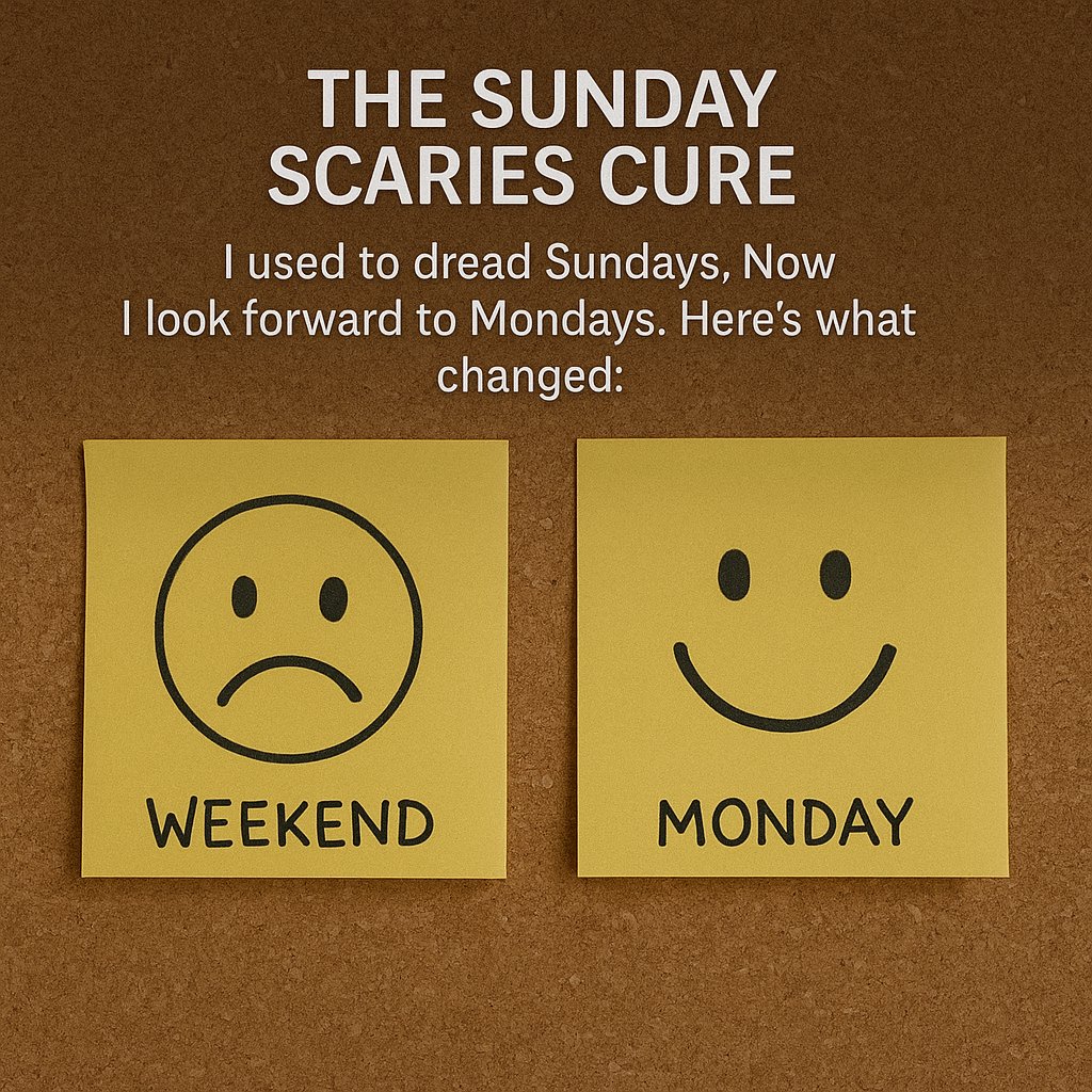 benhawksworthX's tweet photo. The shift?

🛠 I built systems.

Now Sundays are calm.
→ Review wins
→ Set clear priorities
→ Prep predictable workflows

Now Mondays are smooth. https://t.co/MGhc6m096M
