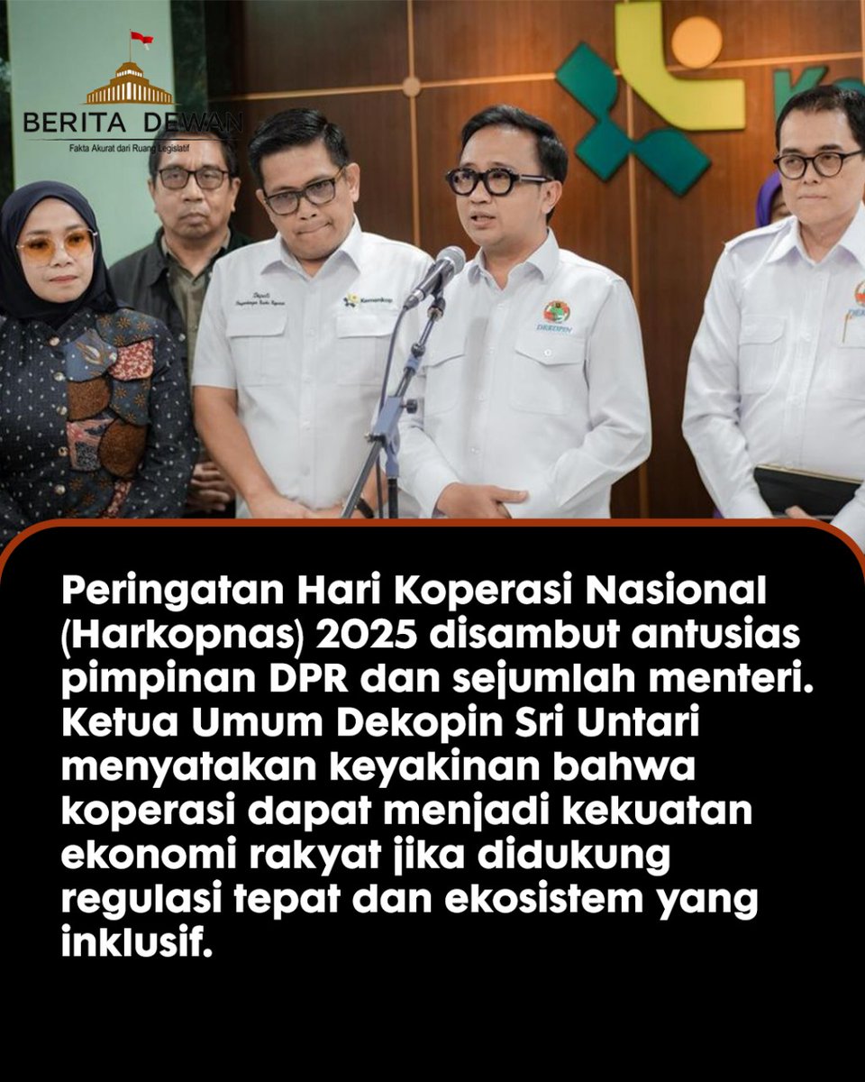 Sufmi dasco menekankan pentingnya keberpihakan kebijakan pemerintah terhadap koperasi. Ia menyatakan DPR siap mendorong regulasi yang progresif demi menjadikan koperasi sebagai tulang punggung ekonomi nasional dan mengurangi ketimpangan  sosial