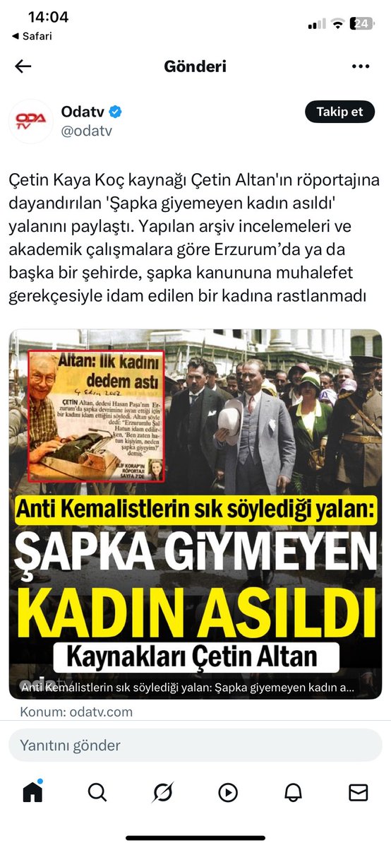 Alttaki gibi yalancılar, bu ülkenin yıllardır kanını emmeye devam etmekte. Yalanı yayıyor ama cevap yazılamıyor altına. Gördüğünüz her şeye inanmayın. Çünkü bazıları için istediklerine ulaşmak için her yol mübah.