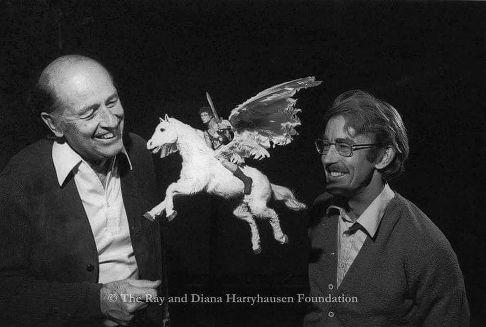Happy 85th  birthday to Jim Danforth, the legendary stop-motion animator who assisted Ray on ‘Clash of the Titans’ (1981).

Ray had known Jim for 20 years since meeting him on the set of ‘7th Voyage of Sinbad’, and was his first choice as assistant when it became clear that the