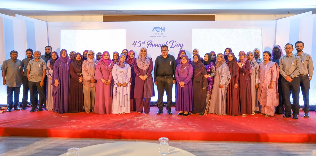 Addu Equatorial Hospital (@aeh_mv) on Twitter photo A proud moment for Feydhoo Health Centre as we welcomed the First Lady of the Maldives, Madam Sajidha Mohamed, as Chief Guest on our 43rd Annual Day.
Follow Our Journey!
<a href="/presidencymv/">The President's Office</a> <a href="/MoHmv/">Ministry of Health</a> A proud moment for Feydhoo Health Centre as we welcomed the First Lady of the Maldives, Madam Sajidha Mohamed, as Chief Guest on our 43rd Annual Day.
Follow Our Journey!
<a href="/presidencymv/">The President's Office</a> <a href="/MoHmv/">Ministry of Health</a>