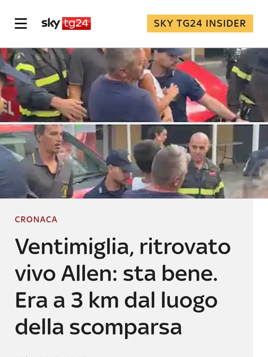 Finalmente una buona notizia!

#Allen #Ventimiglia #13luglio share.google/eqdFKcW8re5CVA…