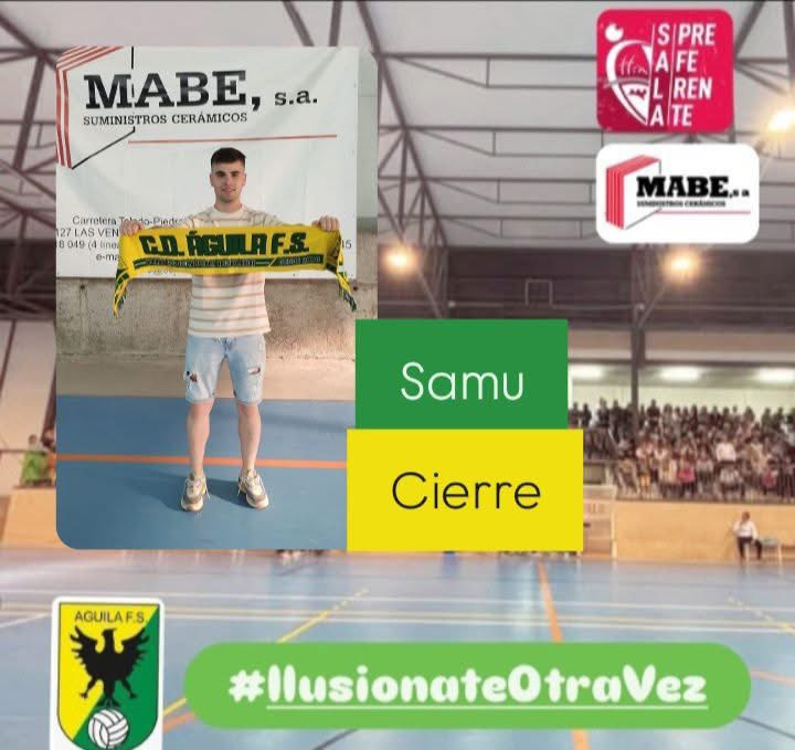 aguilafs's tweet photo. Samuel Prieto continuará la 25/26 en el Águila FS.

El cierre toledano busca encontrar ese futsal que le llevó a ser uno de los destacados en la selección castellano manchega, y Cabezas tiene fé en que puede ser pieza clave en el equipo.

¡La Doñana te espera Samu! https://t.co/HD35nWBOPv