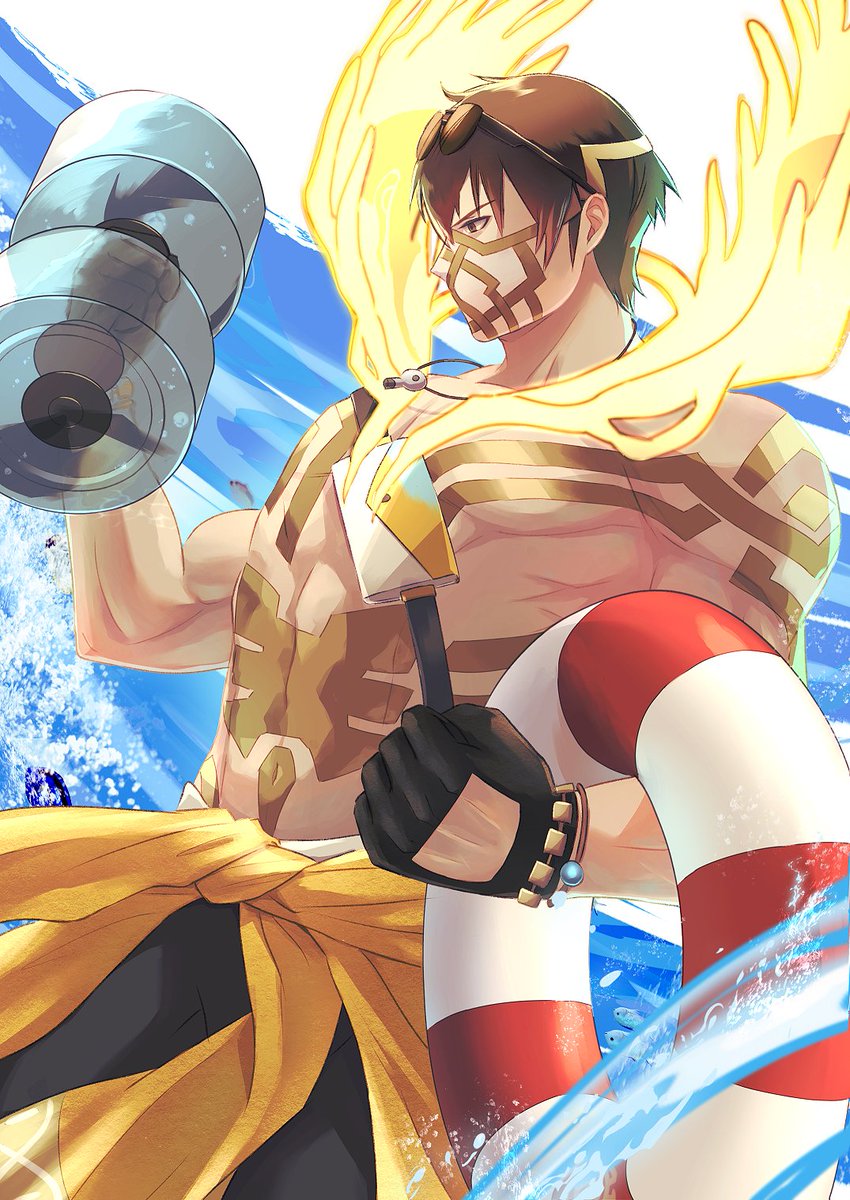 エイクスルニルさん描いてみました。やっぱりすごい筋肉ですね。
#ファイアーエムブレム