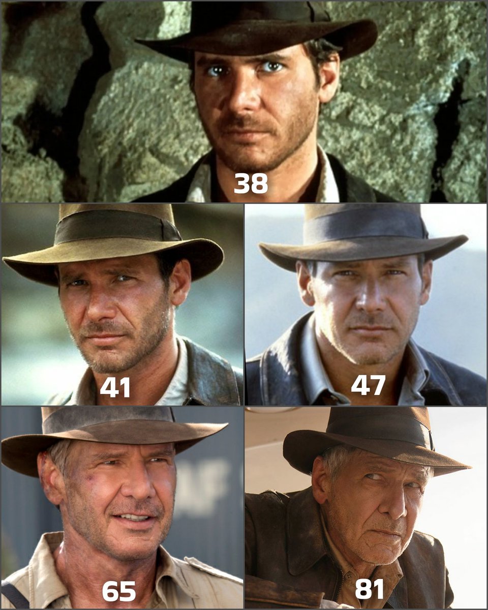 makakko3's tweet photo. Harrison Ford (83 🇺🇸 Chicago) 🎉🎂🎉 #IndianaJones

•En busca del arca perdida (1981)
• El templo maldito (1984)
• La última cruzada (1989)
• El reino de la calavera de cristal (2008)
• El dial del destino (2023) https://t.co/VwV2sAYiHK