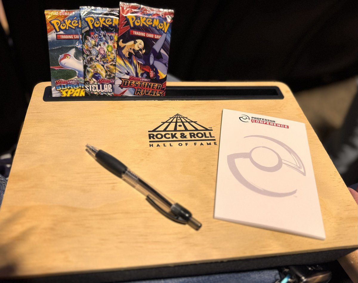 Brain_Frog_'s tweet photo. Being a Pokemon Professor is like living in a little nerdy fairytale. Like what do you mean I get to hang out with really cool people, and learn about really cool stuff all while being in the Rock and Roll Hall of Fame? Crazy!
#playpokemon #professorconference https://t.co/XLXjdd689U