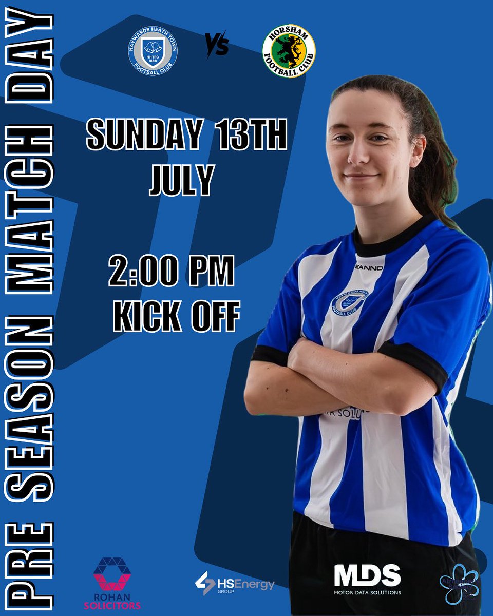 MATCH DAY!

First pre season action today for the new gaffer. Lots of new players and trialists to see! 

📅 Sunday 13th July
⏱️ 2:00pm
🏟️ HSEnergy Group Stadium
🆚 @horshamfcwomen 
🍔 Simmo’s open for food &amp; drink
🎟️ Free entry 

#onetownoneteam #hhtfc #preseason #womensfootball