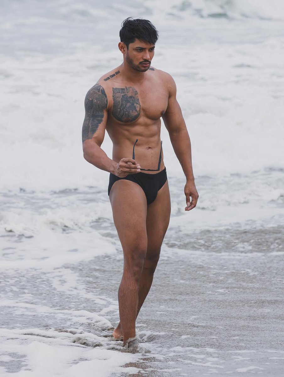 muscular frame revealed in morning light