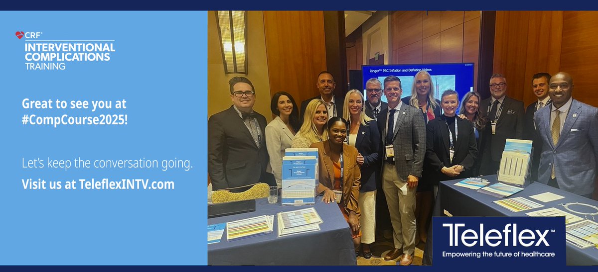 TeleflexCardiol's tweet image. Thank you for joining us at #CompCourse2025! Let's continue the conversation. 

Learn more about our interventional portfolio as unique as your patients by visiting spklr.io/6016BD2ee.

Rx Only.
#Teleflex #TeleflexInterventional
