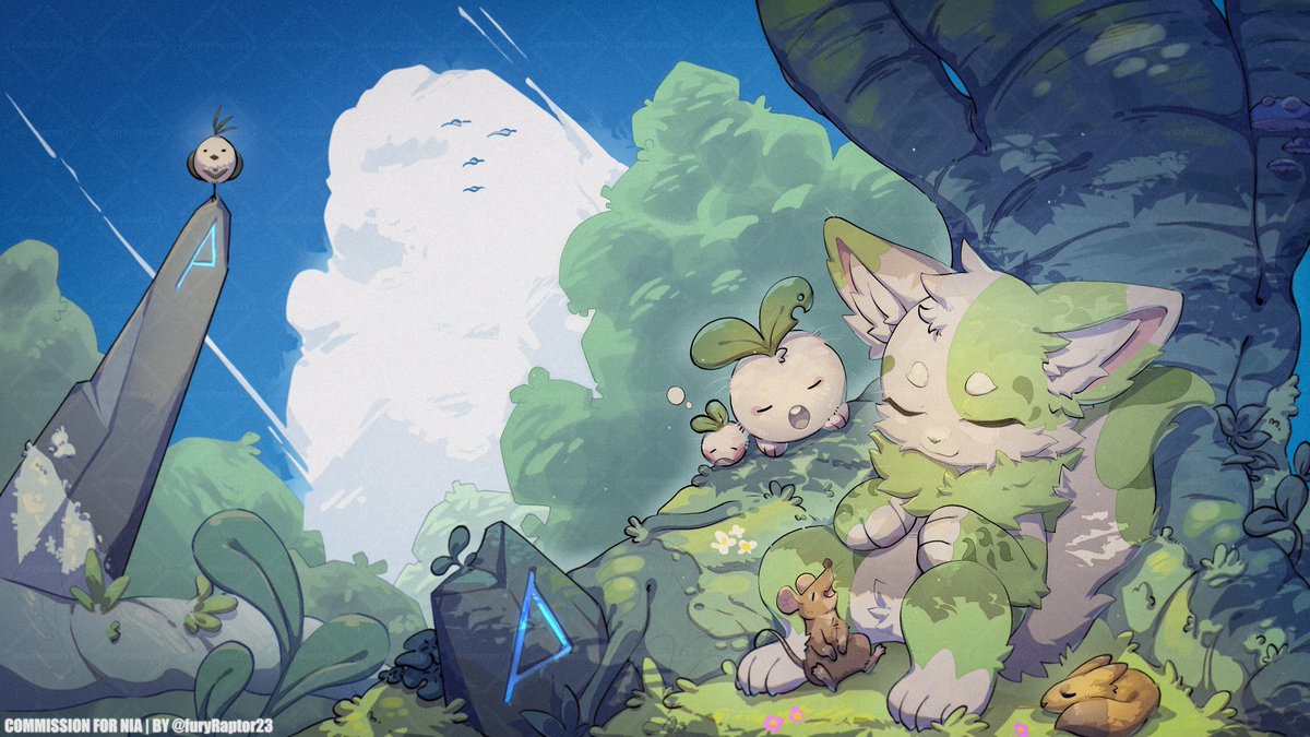 furyRaptor23's tweet image. [Wallpaper Commission]
OC: Nia
I&apos;m quite surprise I can draw nature like this with so few experience😂