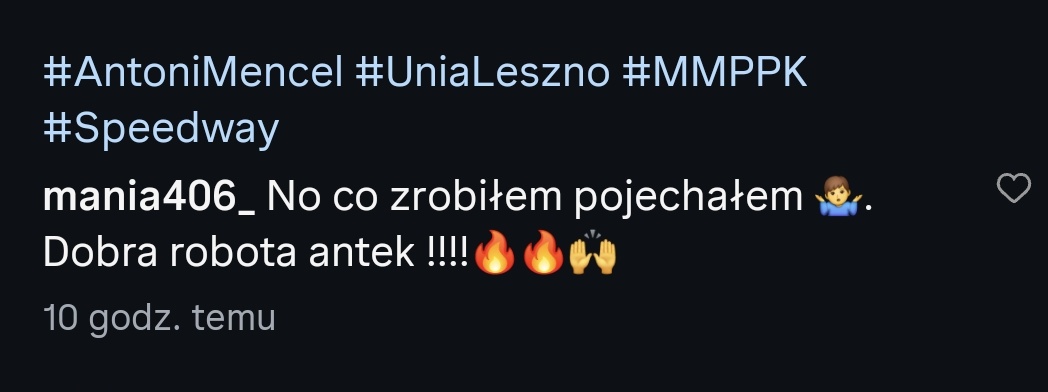 93Bulls93's tweet photo. Kocham Żużlowiec Kacper Mania.
😁🤣

#MMPPK #KSUL https://t.co/TgAcYZLHmP