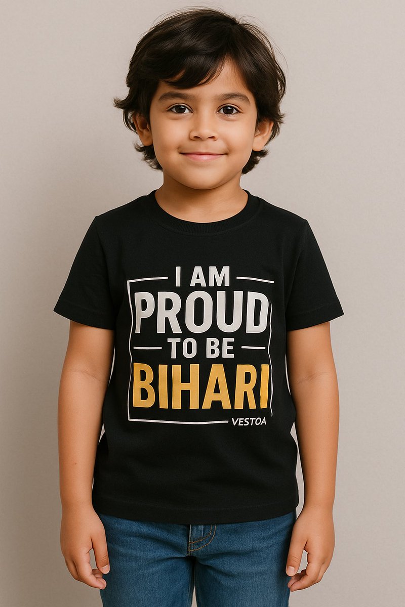Vestoadotcom's tweet image. 🖤 Proud to Be Bihari — for all ages!
Rock your roots with custom T-shirts from VESTOA 👕
📍 Patori, Bihar
📞 Order Now: 9900688790
#Vestoa #ProudToBeBihari #MadeInBihar #CustomTshirts #BiharStyle #PrintOnDemand