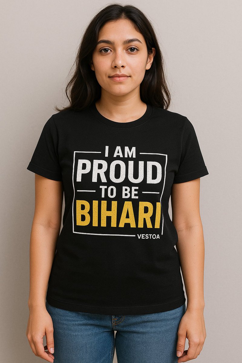 Vestoadotcom's tweet image. 🖤 Proud to Be Bihari — for all ages!
Rock your roots with custom T-shirts from VESTOA 👕
📍 Patori, Bihar
📞 Order Now: 9900688790
#Vestoa #ProudToBeBihari #MadeInBihar #CustomTshirts #BiharStyle #PrintOnDemand