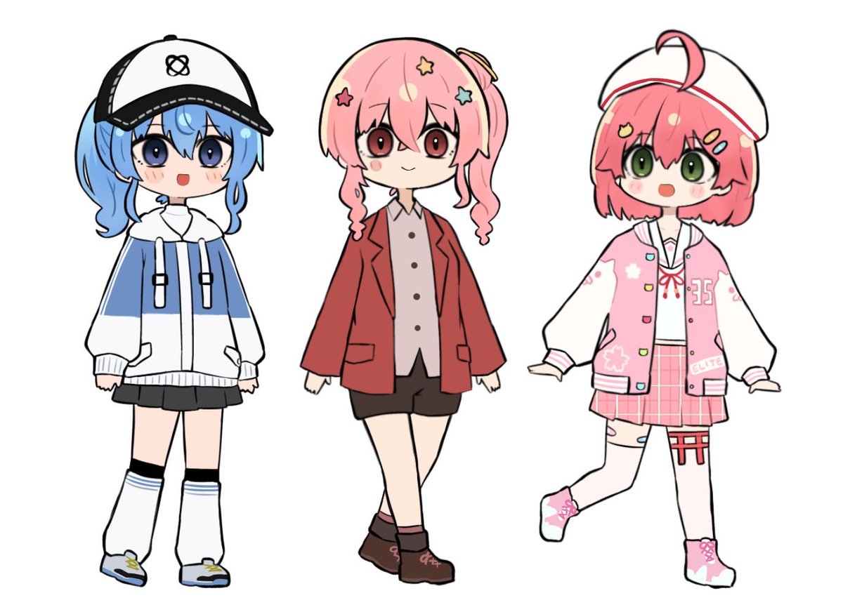 karaage_salmon's tweet image. 星街家の三姉妹（?）
#miko_Art #ほしまちぎゃらりー