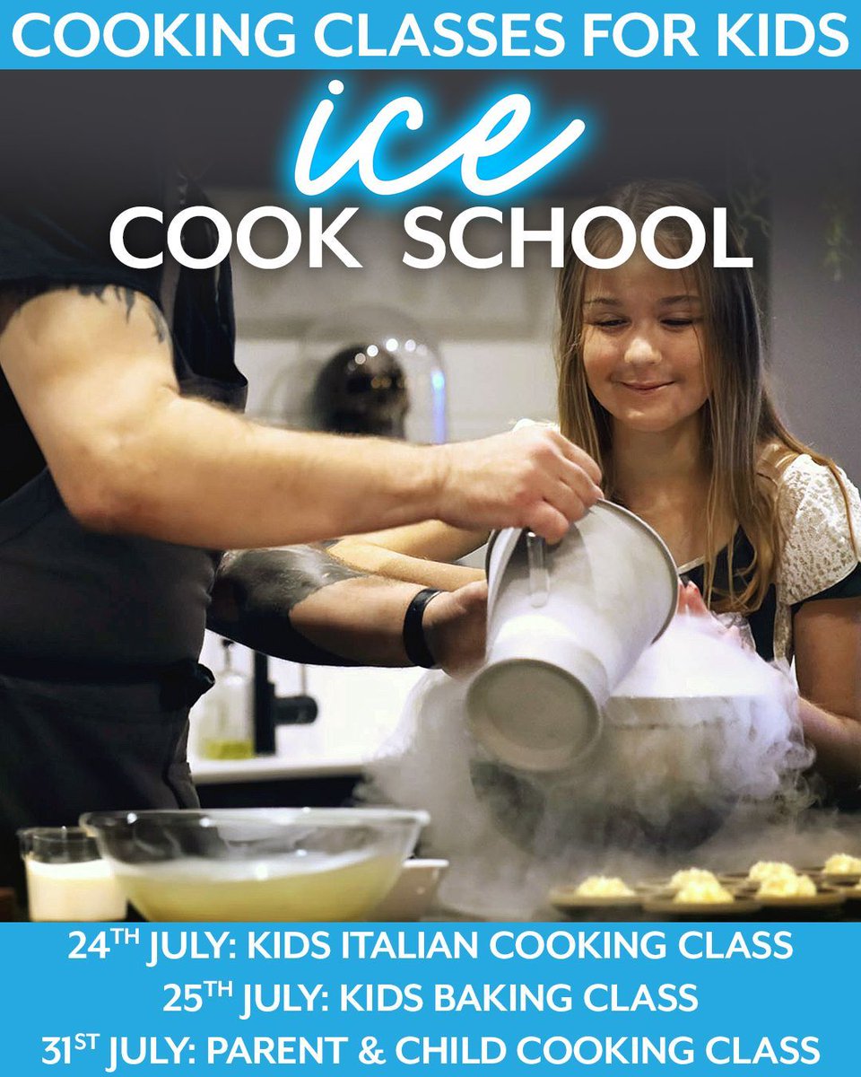 Looking for exciting, hands-on activities to keep the kids entertained during the school holidays? ICE Cook School has you covered with three amazing July classes designed for young chefs and families.

🎟️Book now at icecookschool.co.uk/calendar/