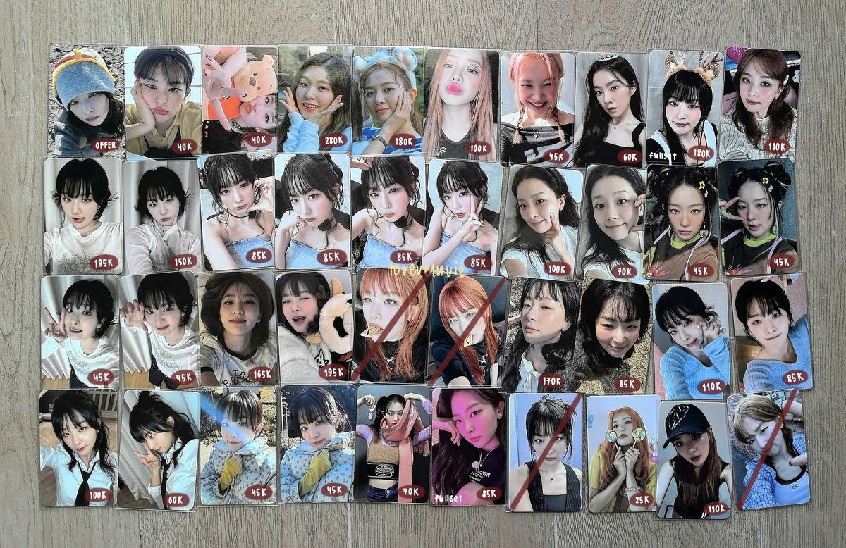 #s quitting sale! wts aab red velvet irene seulgi yeri 🤍🌻

preferably purchase of >4 cards, tapi bisa dibicarain dulu kokk yuk yuk dihabisin 🍥🧸