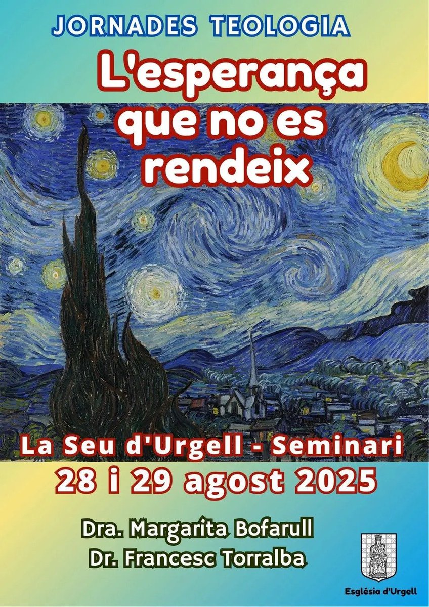 Tornen les #JornadesTeologia! 

Tota la informació: bisbaturgell.org/ca/event/jorna… 

Us hi esperem!