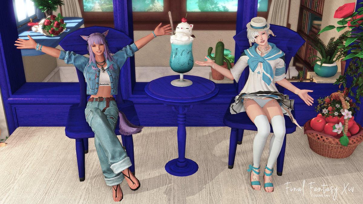 Mar_FFXIV240908's tweet photo. バカンス~🏝️
普段全く着ないきゃわスカート穿いたら
ぱんつ丸見えになってしまった😂
なぜ私は真正面から撮ってしまったのか…w
#FF14 #FF14SS
#MK_studio #けらぱら https://t.co/rinc0XDvou