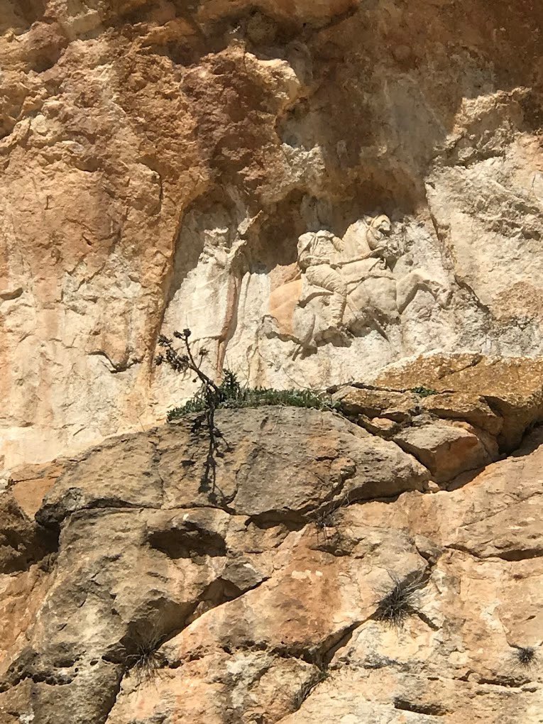 Silvan/Boşat Kalesi'nde kendisi de bir Kürt olan Sasanilerin kurucusu Erdeşir'in kabartması, m.s. 226.

Erdeşir'in annesi Şabankaran aşiretine mensup idi. Babası da "Kürd Sasan" olarak bilinirdi. Bu aşiretten Erdelan. Hezarhespî, Şabankaran Kürt devletleri kuruldu.