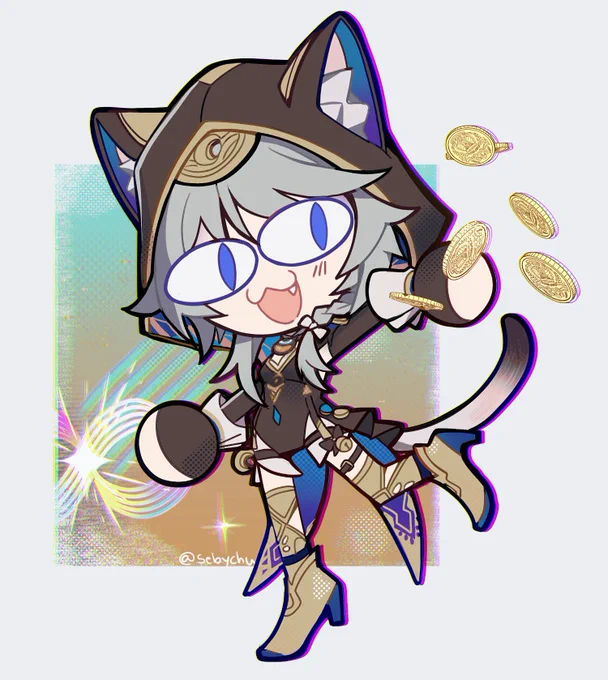 I know next to nothing about the Fate series, but I do know about these stupid cats. #Cipher #HonkaiStarRail