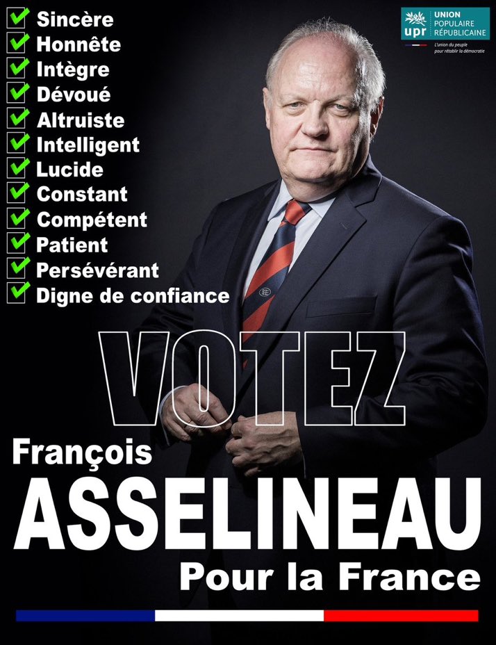 Martinv52936114's tweet photo. @tomalxbr https://t.co/wFac06jkKN
Aux #Presidentielles2027,  je voterai pour le seul candidat capable de redresser #LaFrance , @uprtvfa , fort de ses analyses jamais démenties depuis...17 ans... #Frexit #Paix https://t.co/qXyIw0YBj0