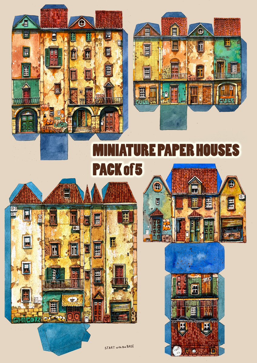 _Francis_co_Art's tweet image. New miniature paper house pack available 馃彋
franciscofonscashop.etsy.com