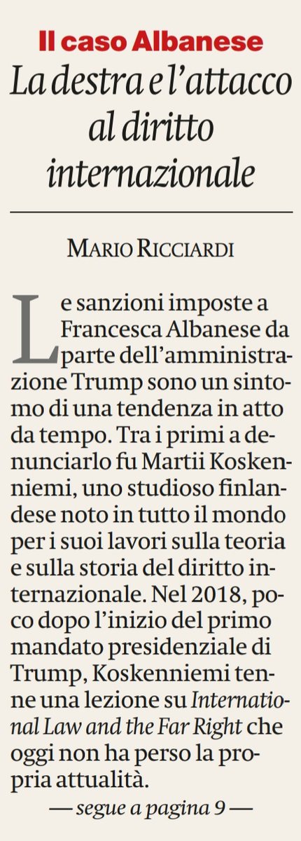 Oggi su <a href="/ilmanifesto/">il manifesto</a>. La destra e il diritto internazionale.