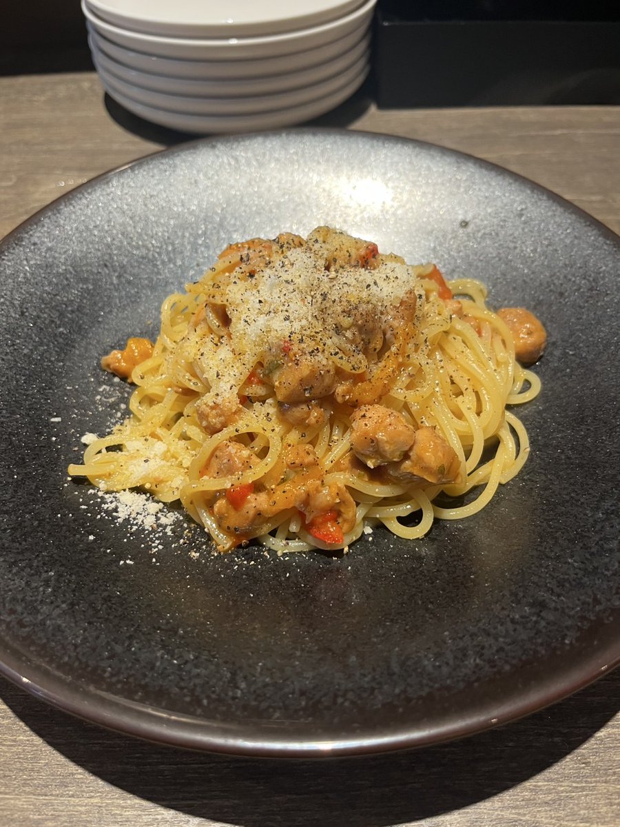 luca34516's tweet photo. 今日は、安莉の寮 美野島へ
ベッド🛏️組立て終わって
近くにある
#小鉄ノスパゲテイ
でランチ
初めてカチョエペペなるもの
食しました https://t.co/bazoqiXAZK