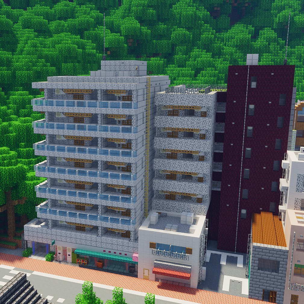 #Minecraft #舞紗奈市

マンションを作りました。