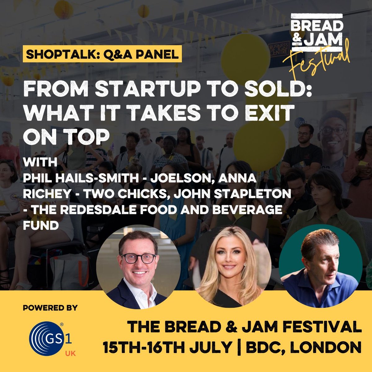 Our co-founder Anna Richey will be speaking at <a href="/breadjamfest/">Bread & Jam</a> on 15th July on the panel “From Startup to Sold: What It Takes to Exit on Top” with expert advice for successfully scaling your brand.

📍Business Design Centre London from 1:30pm

Tickets: eventbrite.co.uk/e/bread-jam-20…