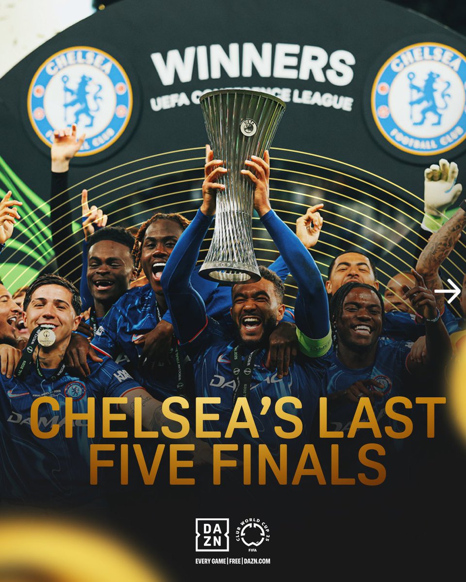 Chelsea remain undefeated in their last 5 finals 

We have the history on our side.