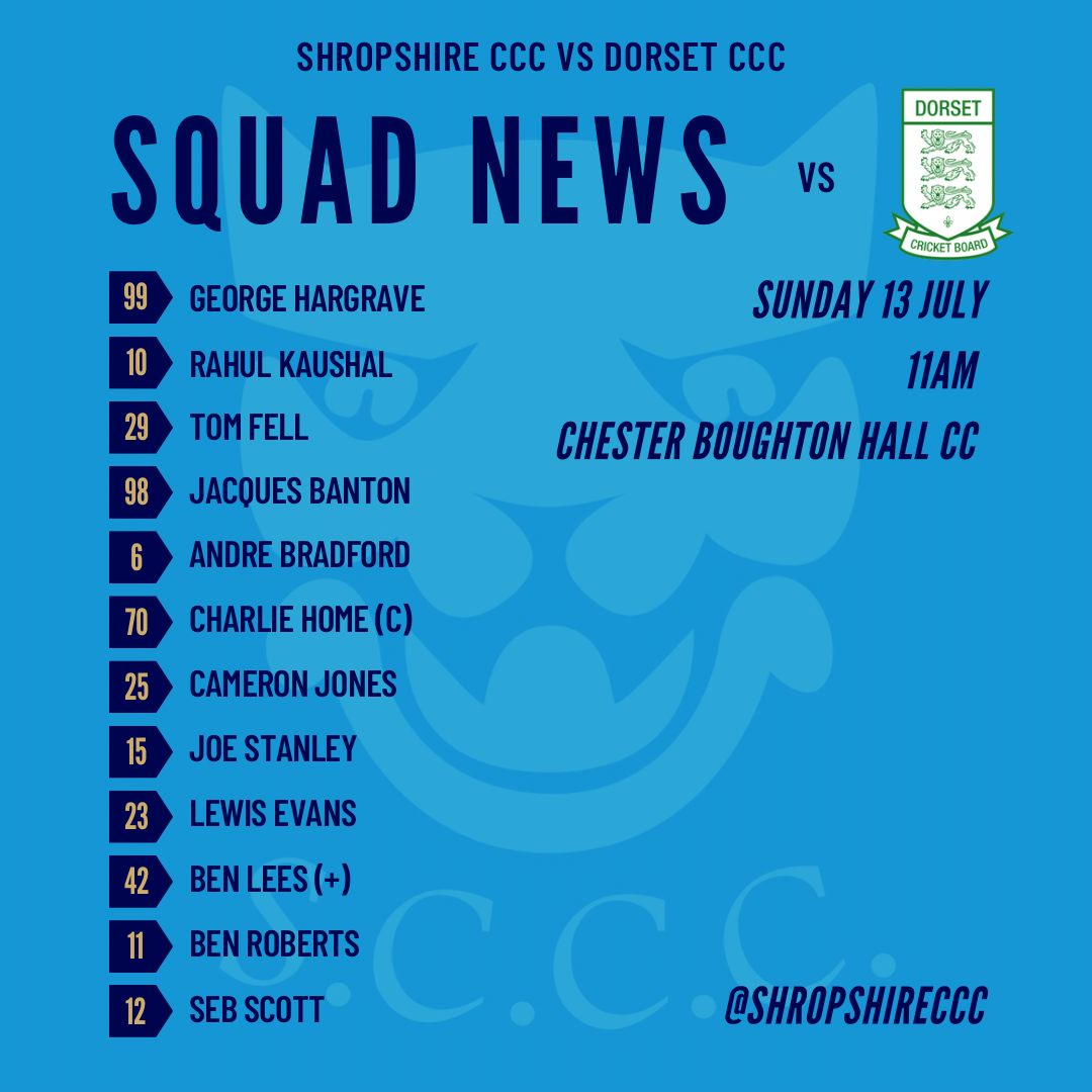 Shropshire CCC (@shropshireccc) on Twitter photo Today's the day...🏏
We play <a href="/DorsetCricket/">Dorset Cricket</a> in the <a href="/NCCA_uk/">NCCA (National Counties Cricket Association)</a> Trophy final at <a href="/CBHCC/">Chester BHCC</a> (11am) 🏆
More information about the day here, including admission/tickets ⤵️
eventbrite.co.uk/e/one-day-nati… Today's the day...🏏
We play <a href="/DorsetCricket/">Dorset Cricket</a> in the <a href="/NCCA_uk/">NCCA (National Counties Cricket Association)</a> Trophy final at <a href="/CBHCC/">Chester BHCC</a> (11am) 🏆
More information about the day here, including admission/tickets ⤵️
eventbrite.co.uk/e/one-day-nati…