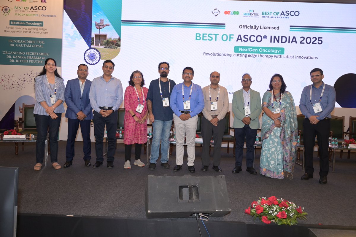 Manjul Tripathi (@manjulneuro) on Twitter photo Honored to be a panelist at #BestOfASCO 2025 (Chandigarh)
A standout abstract: SRS shows high-level evidence over HA-WBRT for patients with 5–20 brain metastases—preserving cognition & survival.
Radiosurgery continues to redefine care.
#ASCO2025 #Neurosurgery #SRS #GammaKnife Honored to be a panelist at #BestOfASCO 2025 (Chandigarh)
A standout abstract: SRS shows high-level evidence over HA-WBRT for patients with 5–20 brain metastases—preserving cognition & survival.
Radiosurgery continues to redefine care.
#ASCO2025 #Neurosurgery #SRS #GammaKnife