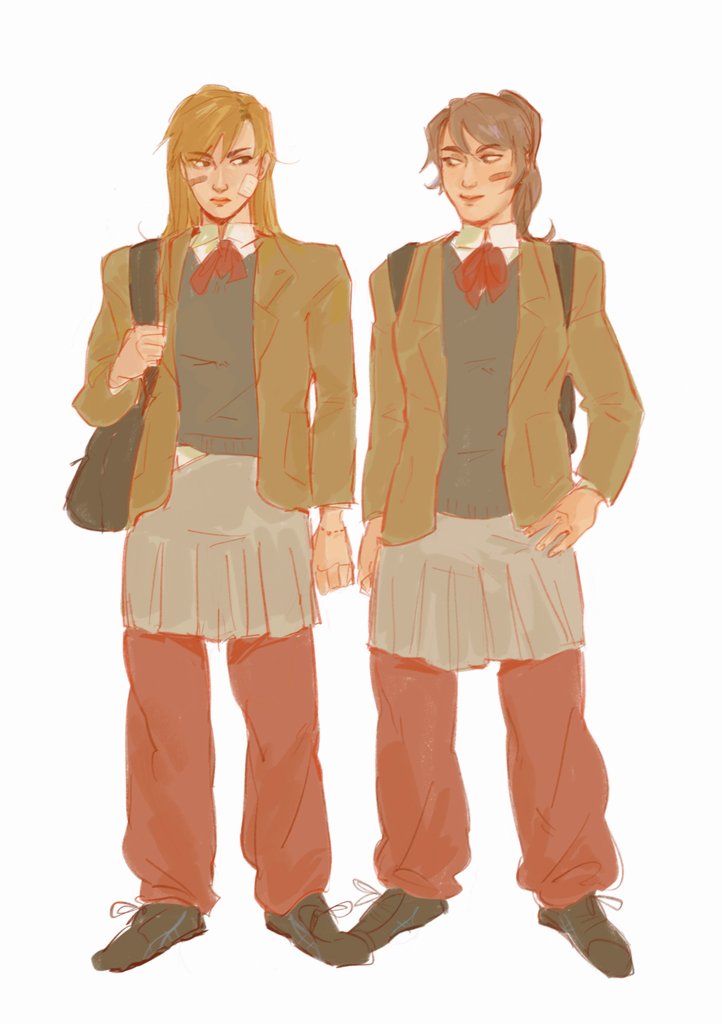 happeeecat's tweet image. *genderbends your inarizaki*