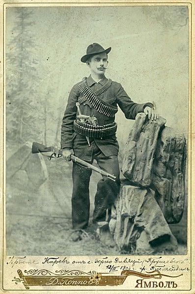 A very Wild West sort of photograph, Macedonian revolutionary Krste Karev in 1903