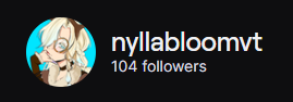 NyllaBloomVT's tweet photo. TYSM everyone!!! We hit over 100 followers in just two weeks of streaming!! I'm forever grateful to my wonderful (and mildly feral) community! 🥰 https://t.co/HRrgWF9irR